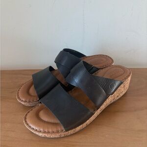 Born Women's Luna Comfort Slide Sandals Black SIZE 9